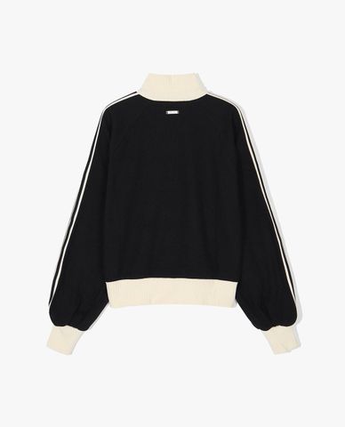  FILA - Áo khoác thể thao nữ dệt kim cổ trụ khóa zip 1911 