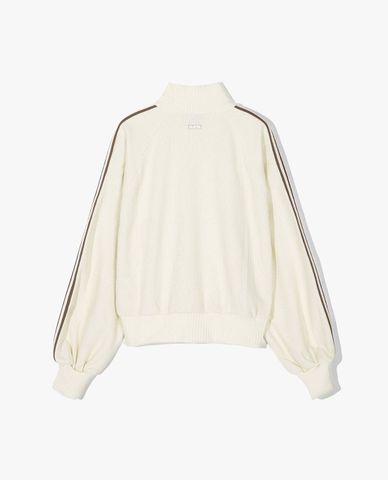 FILA - Áo khoác thể thao nữ dệt kim cổ trụ khóa zip 1911 