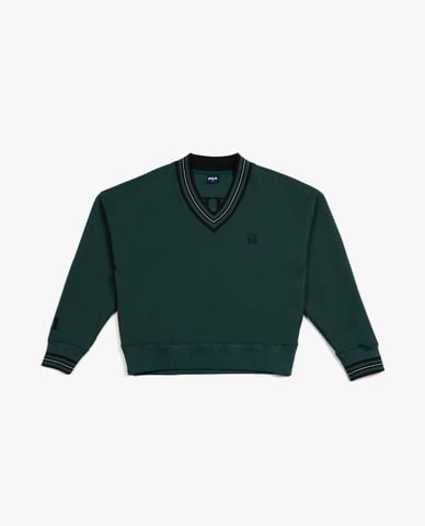  FILA - Áo sweatshirt nữ cổ V tay dài Origin Club 