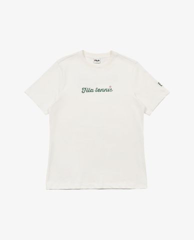  FILA - Áo thun unisex cổ tròn tay ngắn Tennis Heritage 