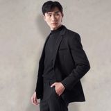 Blazer cao cấp 3 lớp Relax Fit Xẻ Sau - Đen 