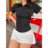  Áo Thun Thể Thao Nữ Zip Polo Tee - UQ DRY 