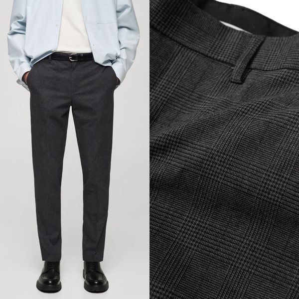  Quần Âu Cao Cấp Cạp Chun Sườn Ẩn - Kẻ Caro 