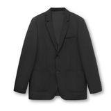 Blazer cao cấp 3 lớp Relax Fit Xẻ Sau - Đen 