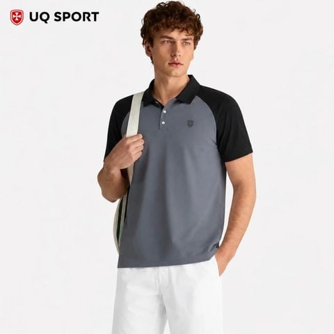  Áo Polo Raglan Air Active - Ghi Đen 