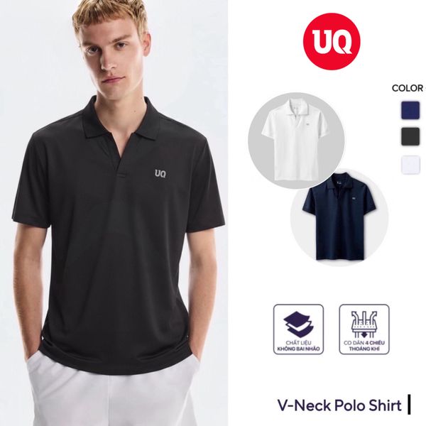  Áo Polo Nam Thể Thao Cổ V - UQ DRY 