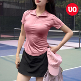  Áo Thun Thể Thao Nữ Zip Polo Tee - UQ DRY 