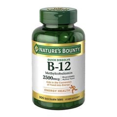 Nature's Bounty B-12 Methylcobalamin 2500mg 300 Tablets