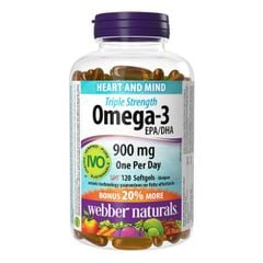 Webber Naturals Tripple Strength Omega-3 900mg