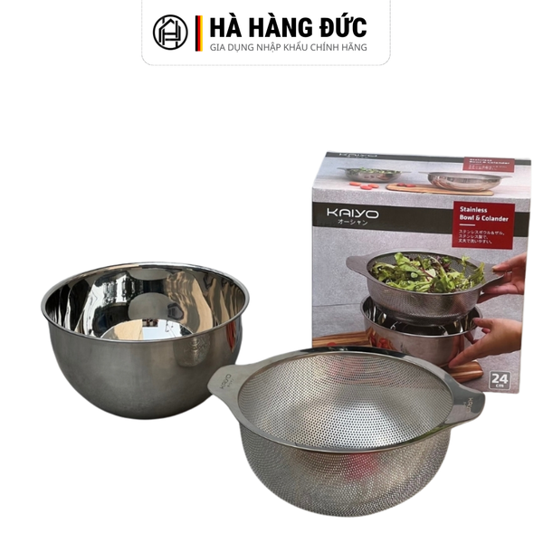 Chậu inox kèm rổ Kaiyo 20cm