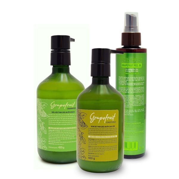 Combo Gội Xả & Xịt Dưỡng Tinh Dầu Bưởi Thiên Nhiên hiNICE Dành Cho Tóc Gãy Rụng