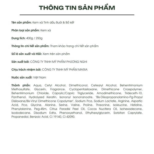 Kem xả hiNICE dưỡng tóc mềm mượt - Kem xả Tinh dầu Bưởi thiên nhiên