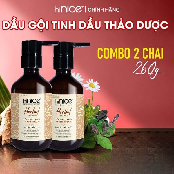 Dầu gội hiNICE làm dịu da đầu - Dầu gội Tinh dầu Thảo Dược thiên nhiên