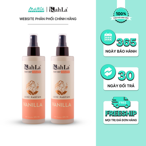 Combo 2 Xịt dưỡng tóc KahLa Keratin thơm tóc, dưỡng ẩm Vanilla 225ml