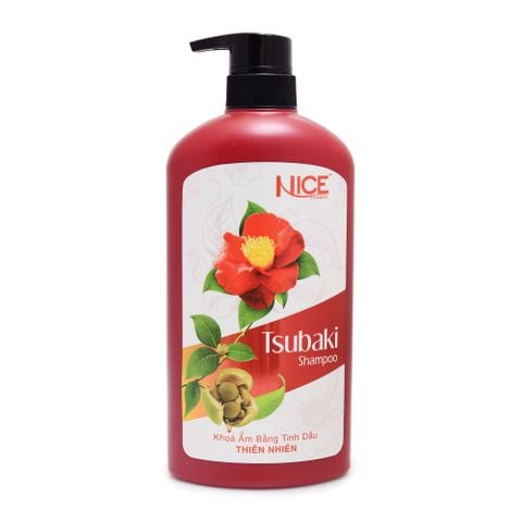 Dầu gội NICE Tsubaki Hoa Trà Đỏ - Phục hồi tóc hư tổn, nuôi dưỡng mềm mượt tự nhiên