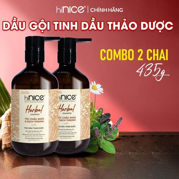 Dầu gội hiNICE làm dịu da đầu - Dầu gội Tinh dầu Thảo Dược thiên nhiên