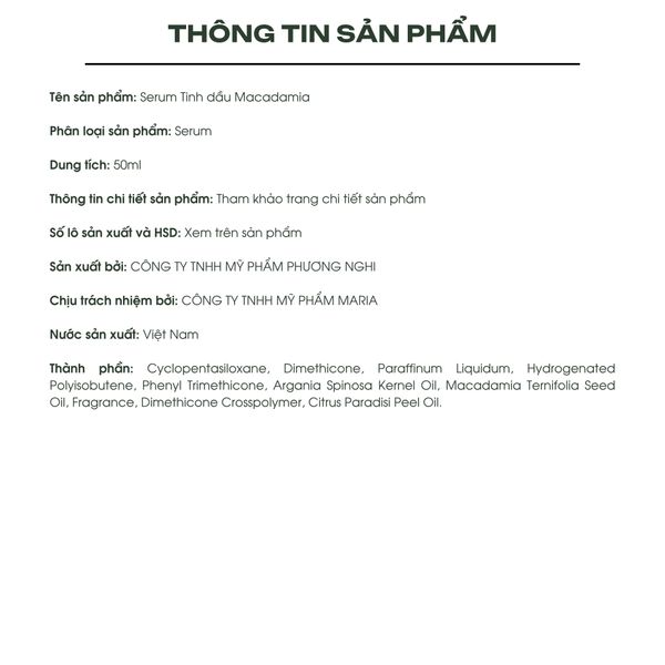 Serum hiNICE dưỡng ẩm và giảm xơ rối - Serum tinh dầu Macadamia 50ml