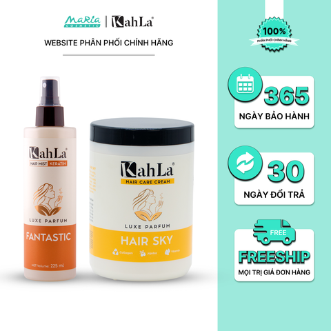 Combo KahLa Xịt dưỡng tóc Keratin Fantastic & Kem xả Hair Sky