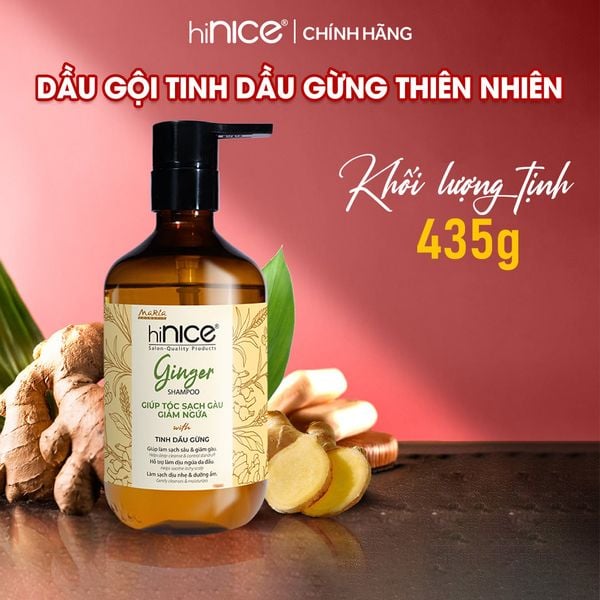 Dầu gội hiNICE sạch gàu ngứa - Dầu gội Tinh dầu Gừng thiên nhiên
