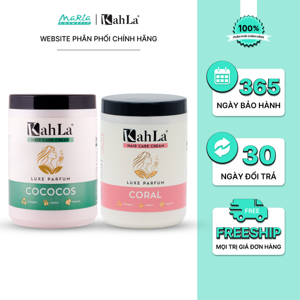 Combo Kem xả KahLa dưỡng ẩm, làm mượt tóc - Hương nước hoa Cococos & Coral 900g