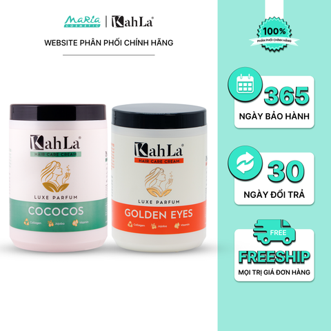 Combo Kem xả KahLa dưỡng ẩm, làm mượt tóc - Hương nước hoa Cococos & Golden Eyes 900g