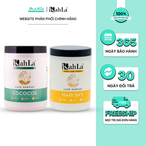 Combo Kem xả KahLa dưỡng ẩm, làm mượt tóc - Hương nước hoa Cococos & Hair Sky 900g