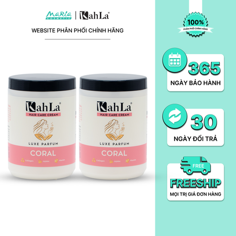 Combo 2 Kem xả KahLa dưỡng ẩm, làm mượt tóc - Hương nước hoa Coral 900g