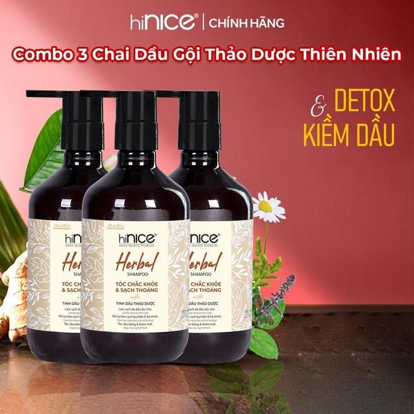 Dầu gội hiNICE làm dịu da đầu - Dầu gội Tinh dầu Thảo Dược thiên nhiên