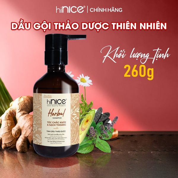 Dầu gội hiNICE làm dịu da đầu - Dầu gội Tinh dầu Thảo Dược thiên nhiên