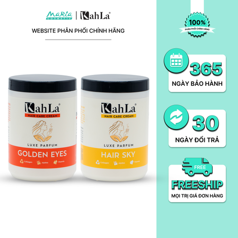 Combo Kem xả KahLa dưỡng ẩm, làm mượt tóc - Hương nước hoa Golden Eyes & Hair Sky 900g