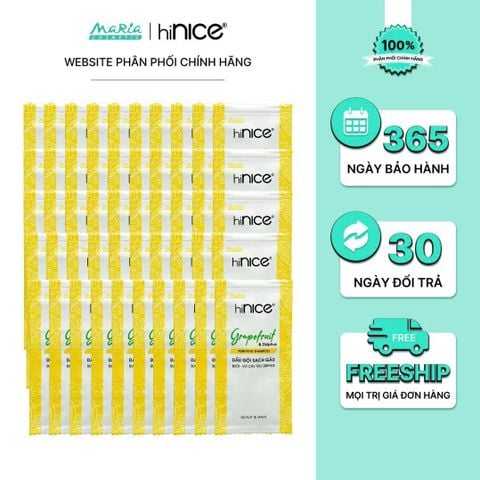 Combo 5 dây dầu gội hiNICE sạch gàu - Dầu gội Tinh dầu Bưởi và Vỏ cây táo Ziziphus 6g