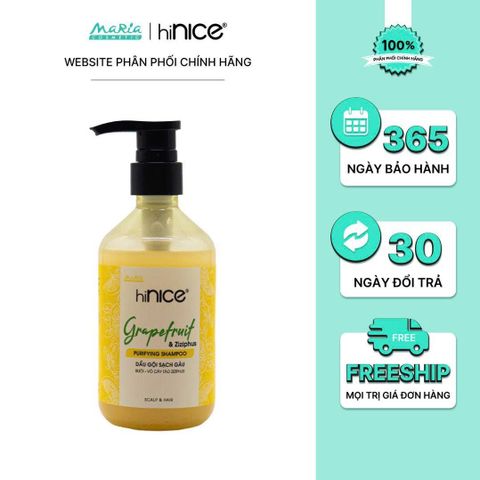 Dầu gội hiNICE sạch gàu - Dầu gội Tinh dầu Bưởi và Vỏ cây táo Ziziphus