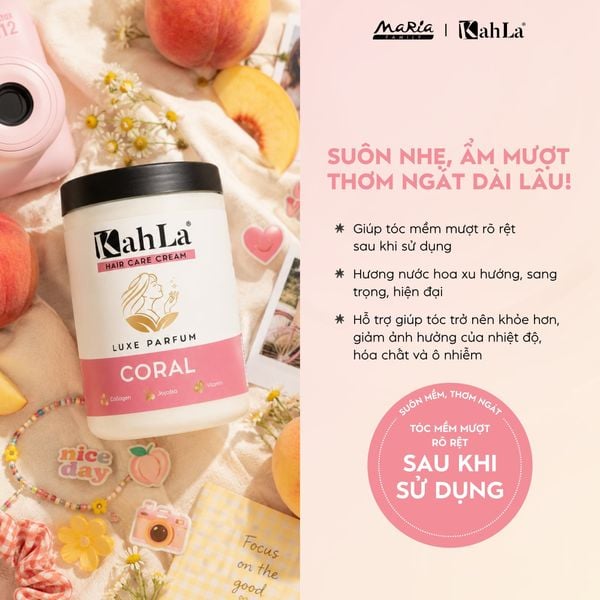Kem xả KahLa dưỡng ẩm, suôn mượt - Kem xả dưỡng tóc hương nước hoa Coral 900g