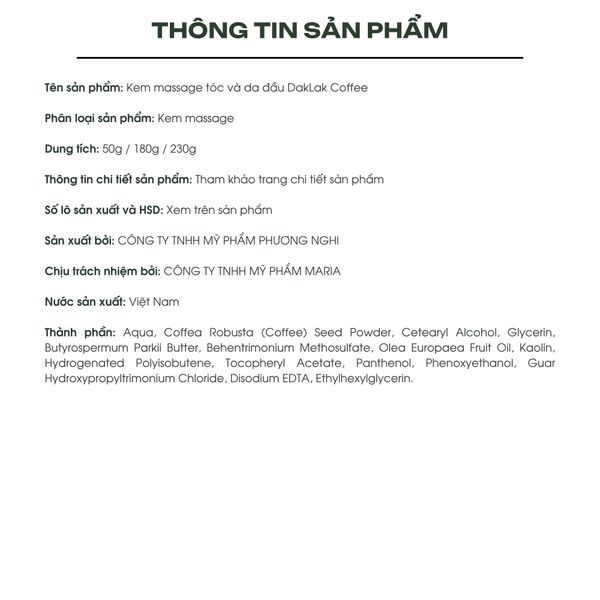Kem Massage hiNICE tẩy da chết và làm khỏe da đầu - Kem massage tóc và da đầu Daklak Coffee