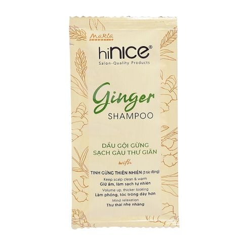 Gói Dầu Gội Tinh Dầu Gừng Thiên Nhiên hiNICE Ginger Shampoo Hỗ Trợ Sạch Gàu & Giảm Ngứa
