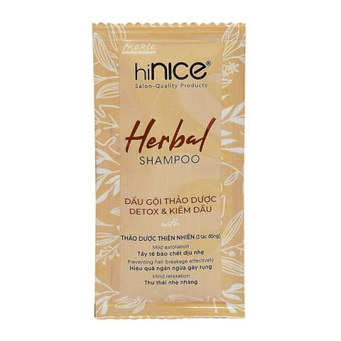 Gói Dầu Gội Tinh Dầu Thảo Dược Thiên Nhiên hiNICE Herbal Shampoo Hỗ Trợ Detox & Kiềm Dầu Da Đầu