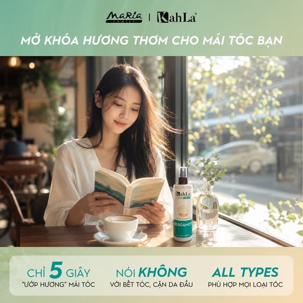 Xịt dưỡng tóc KahLa Keratin thơm tóc, dưỡng ẩm - Hương nước hoa Bergamot 225ml
