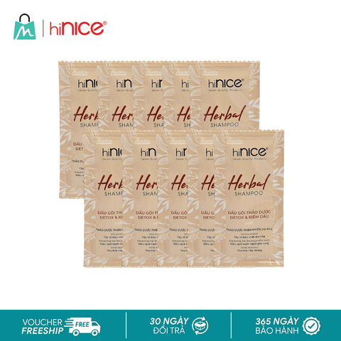 Dây dầu gội hiNICE làm dịu da đầu - Dầu gội Tinh dầu Thảo Dược thiên nhiên 6g