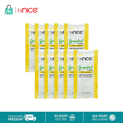 Dây dầu gội hiNICE sạch gàu - Dầu gội Tinh dầu Bưởi và Vỏ cây táo Ziziphus 6g