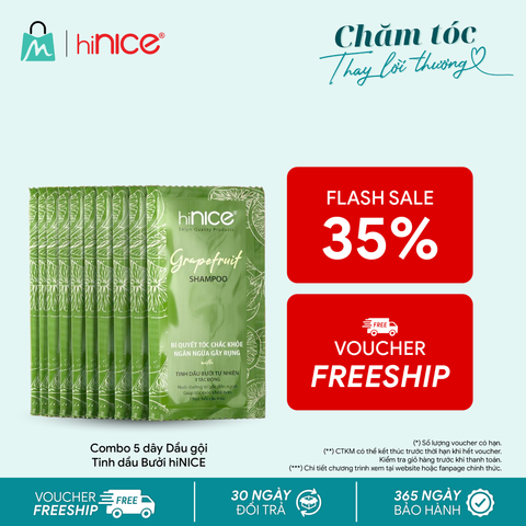 Dây dầu gội hiNICE giảm rụng tóc - Dầu gội Tinh dầu Bưởi thiên nhiên