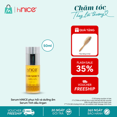 Serum hiNICE phục hồi và dưỡng ẩm - Serum Tinh dầu Argan 50ml