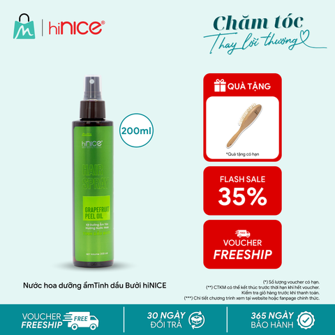 Nước hoa dưỡng tóc hiNICE thơm tóc và dưỡng ẩm - Nước hoa dưỡng tóc Tinh dầu Bưởi thiên nhiên