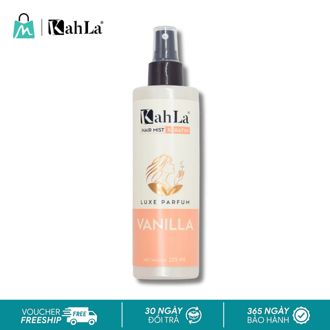 Xịt dưỡng tóc KahLa Keratin thơm tóc, dưỡng ẩm - Hương nước hoa Vanilla 225ml