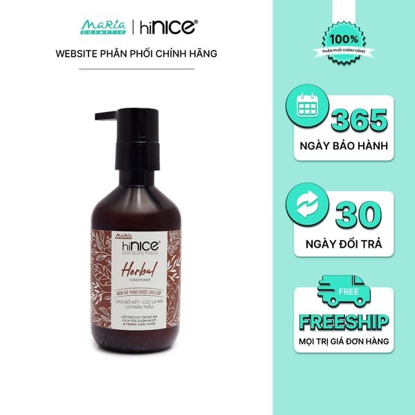Kem xả hiNICE phục hồi và mềm mượt - Kem xả Tinh dầu Thảo Dược thiên nhiên 250g