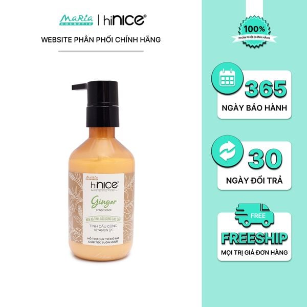 Kem xả hiNICE suôn mượt và gỡ rối - Kem xả Tinh dầu Gừng thiên nhiên 250g