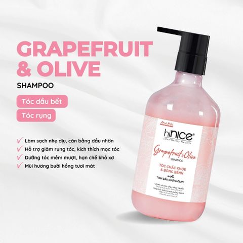 Dầu gội hiNICE sạch dầu - Dầu gội Tinh dầu Bưởi & Olive thiên nhiên
