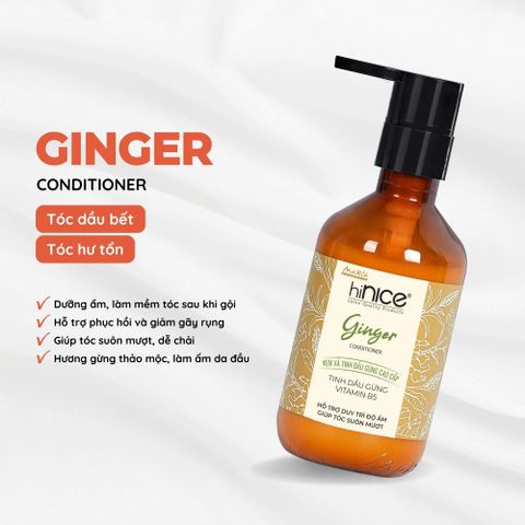 Kem xả hiNICE suôn mượt và gỡ rối - Kem xả Tinh dầu Gừng thiên nhiên 250g