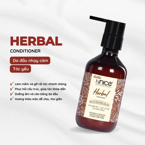 Kem xả hiNICE phục hồi và mềm mượt - Kem xả Tinh dầu Thảo Dược thiên nhiên 250g