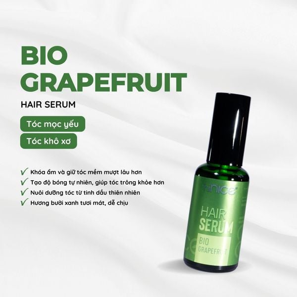 Serum Tinh dầu Bưởi hiNICE Bio Grapefruit - Dưỡng bóng mượt, khóa ẩm, không bết