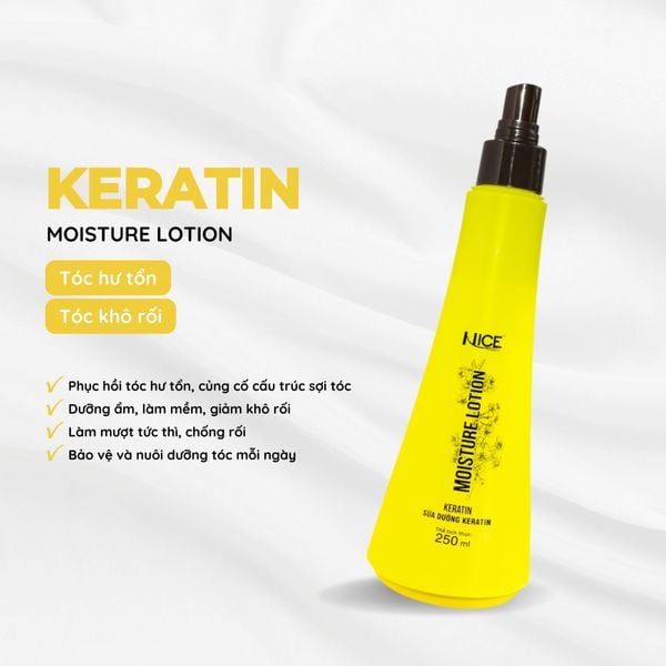 Xịt dưỡng tóc Tinh chất Keratin NICE - Dưỡng mượt tức thì, bảo vệ tóc mỗi ngày